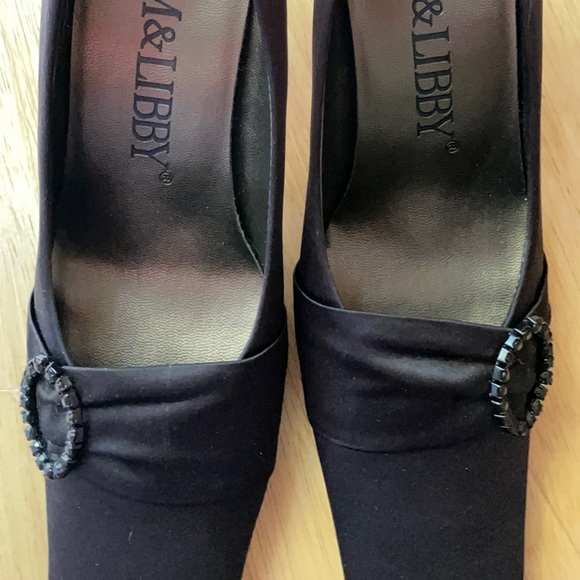 Sam & Libby Classy Black Evening Shoes, Size 6 - Picture 2 of 7